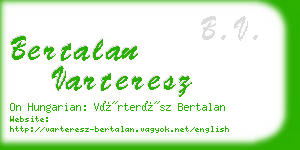 bertalan varteresz business card